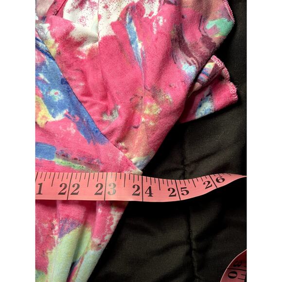 Shoreline artsy abstract wacky cold shoulder tunic top womens large lagenlook - Picture 7 of 8